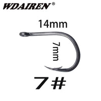 Wdairen 100Pcs fishing hooks(GF) #3-#12 carbon steel