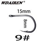 Wdairen 100Pcs fishing hooks(GF) #3-#12 carbon steel