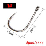 FTK High Carbon Steel Barbed Hooks With Eye