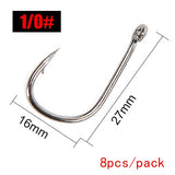 FTK High Carbon Steel Barbed Hooks With Eye