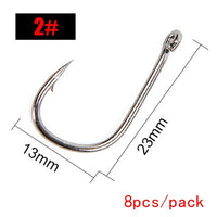 FTK High Carbon Steel Barbed Hooks With Eye