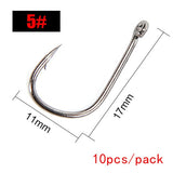 FTK High Carbon Steel Barbed Hooks With Eye