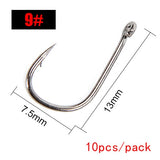 FTK High Carbon Steel Barbed Hooks With Eye