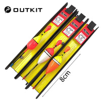 OUTKIT 3 Pcs/Lot 8cm vertical buoy wooden fishing float