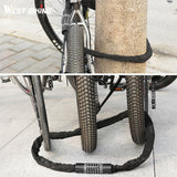 WEST BIKING Long Safty Chain Lock For Bike Password Code