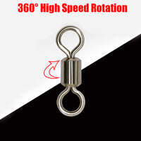 20pcs/lot Fishing swivel ZX barrel swivel stainless steel